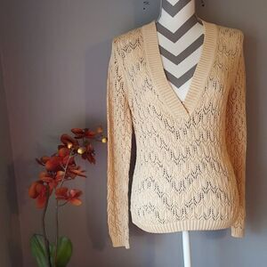 Talbots tan blouse 100% mercerized cotton New